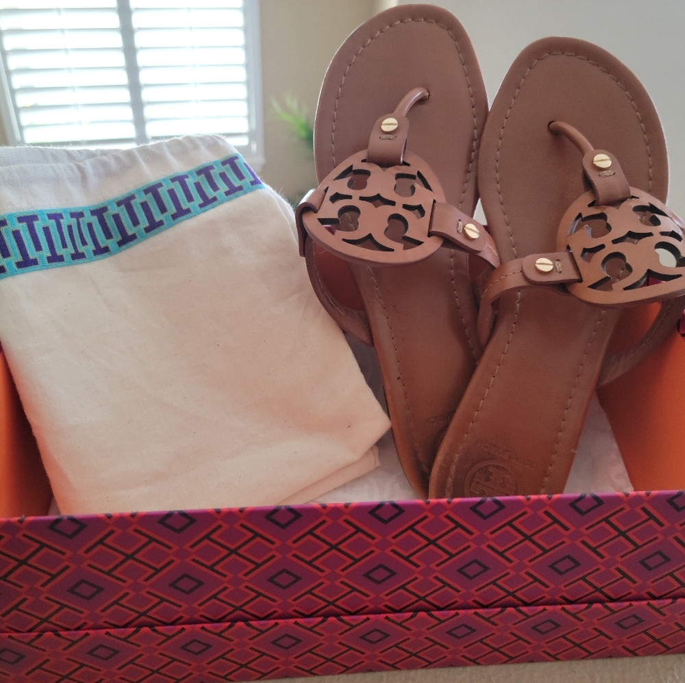 Tory Burch Miller Veg Leather Sandals